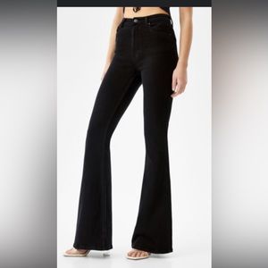Black high waisted flare jeans